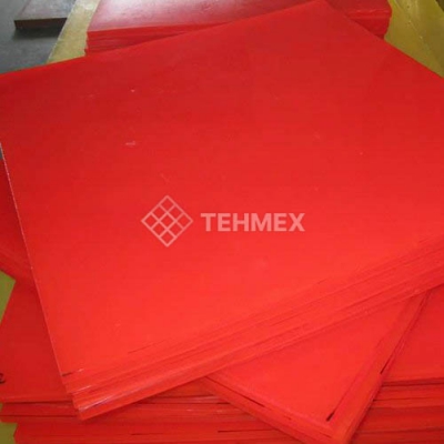  Полиуретан пластина красная 5x500x500 мм ТУ 2292-003-45130869-2004
